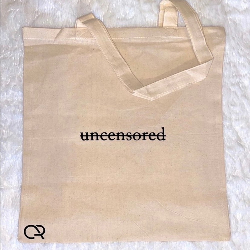 Uncensored handmade tote bag